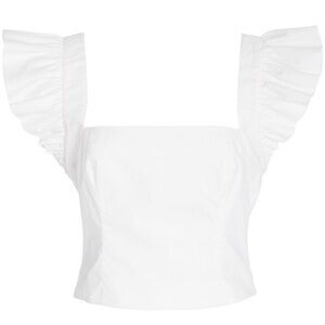 Cara Cara -NWT Hyannis White Ruffled top